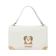 Stijlvolle PU-tas Love Moschino , White , Dames