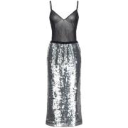 Paillet Gelaagde Rok Pinko , Gray , Dames