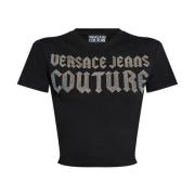 Zwarte T-shirts & Polo's voor vrouwen Versace Jeans Couture , Black , ...