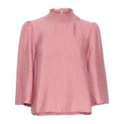 Vrouwelijke Blouse met ¾ Mouwen Kaffe , Pink , Dames