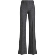 Grijze Jacquard Flared Broek Etro , Gray , Dames