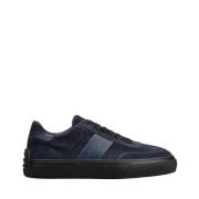 Blauwe Suède Sneakers met Leren Inzetstukken Tod's , Blue , Heren