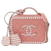 Pre-owned Leather chanel-bags Chanel Vintage , Pink , Dames