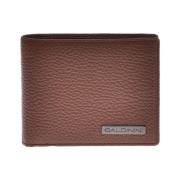 Wallet in tumbled leather Baldinini , Brown , Heren