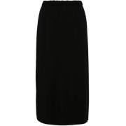 Zwarte Pencil Rok Urban Minimalistische Look Forte Forte , Black , Dam...