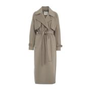 Klassieke Wollen Trenchcoat Ottod'Ame , Gray , Dames