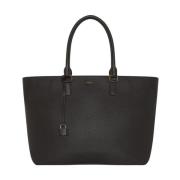 Elegante Kalfsleren Tote Tas Kiton , Black , Dames