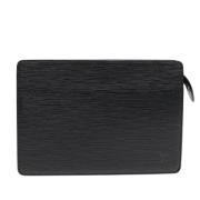 Pre-owned Leather clutches Louis Vuitton Vintage , Black , Dames