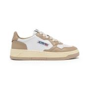 Witte en beige sneakers Autry , Beige , Dames