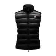 Zwarte Dons Gilet 80's Stijl Moncler , Black , Dames