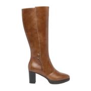 Casual Kameel Leren Dameslaars Nerogiardini , Brown , Dames