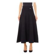 Longuette Rok in ECS Stijl Liu Jo , Black , Dames