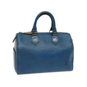 Pre-owned Leather handbags Louis Vuitton Vintage , Blue , Dames