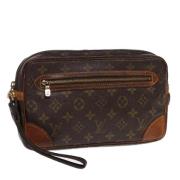 Pre-owned Canvas clutches Louis Vuitton Vintage , Brown , Dames