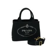 Pre-owned Canvas handbags Prada Vintage , Black , Dames