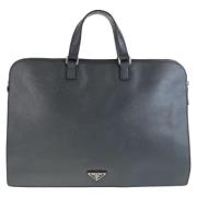 Pre-owned Leather prada-bags Prada Vintage , Gray , Dames