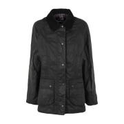 Bk11 Zwarte Beadnell Waxjas Barbour , Black , Dames