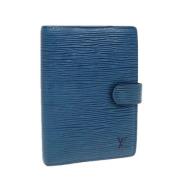 Pre-owned Leather home-office Louis Vuitton Vintage , Blue , Dames