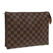 Pre-owned Canvas pouches Louis Vuitton Vintage , Brown , Dames