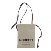 Pre-owned Canvas shoulder-bags Burberry Vintage , Beige , Dames