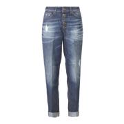 Donkere denim rechte jeans Koons model Dondup , Blue , Dames