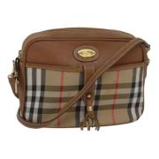 Pre-owned Canvas shoulder-bags Burberry Vintage , Beige , Dames