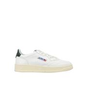 Leren Sneakers met Groene Hak Autry , White , Heren