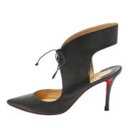 Pre-owned Leather heels Christian Louboutin Pre-owned , Black , Dames