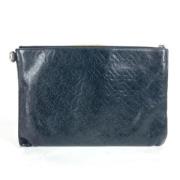 Pre-owned Leather clutches Burberry Vintage , Black , Dames