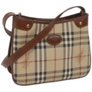 Pre-owned Leather shoulder-bags Burberry Vintage , Brown , Dames