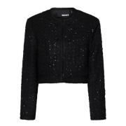 Zwart Sequin Bouclé Kort Jack Rotate Birger Christensen , Black , Dame...