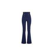 Stijlvolle Broek voor Vrouwen Elisabetta Franchi , Blue , Dames