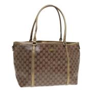 Pre-owned Canvas totes Gucci Vintage , Brown , Dames