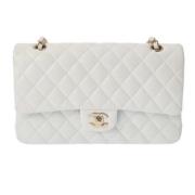 Pre-owned Leather chanel-bags Chanel Vintage , White , Dames