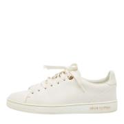 Pre-owned Leather sneakers Louis Vuitton Vintage , White , Dames