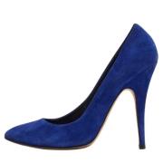 Pre-owned Suede heels Giuseppe Zanotti Pre-owned , Blue , Dames