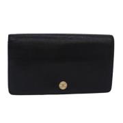 Pre-owned Leather wallets Chanel Vintage , Black , Dames