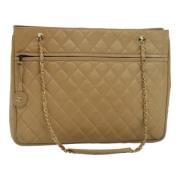 Pre-owned Leather chanel-bags Chanel Vintage , Brown , Dames