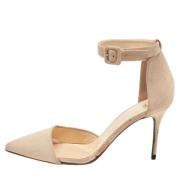 Pre-owned Suede heels Giuseppe Zanotti Pre-owned , Beige , Dames