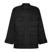 Zwarte Cargo Shirt Jas Ss23 Balenciaga , Black , Heren