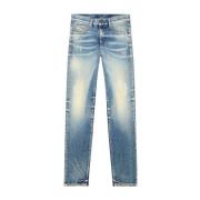 Blauwe Slim Fit Jeans Diesel , Blue , Heren