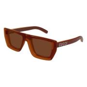 Stijlvolle zonnebril met kleurcode Gucci , Brown , Unisex