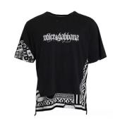 Zwart Bedrukt Katoenen T-Shirt Dolce & Gabbana , Black , Heren