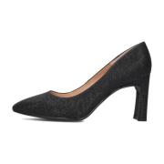 Zwarte pump met vrouwelijk design Unisa , Black , Dames