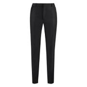 Wollen broek met zakken en mix Alexander McQueen , Black , Heren