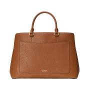 Stijlvolle Leren Tas Ralph Lauren , Brown , Dames