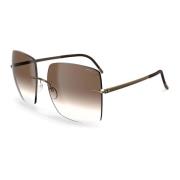 Goud/bruin gradient zonnebril Cadaques 8191 Silhouette , Brown , Dames