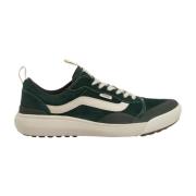 Groene Sportieve Leren Sneakers Vans , Green , Heren