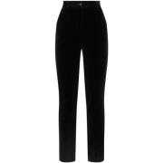 Fluweel maatwerk broek met verborgen sluiting Dolce & Gabbana , Black ...