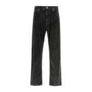 Stretch Ribfluwelen Broek in Antraciet Dolce & Gabbana , Gray , Heren